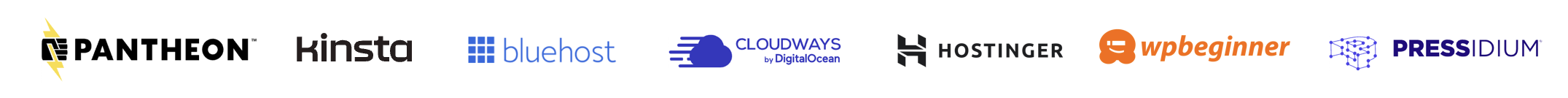 Logos of companies recommending WP Crontrol